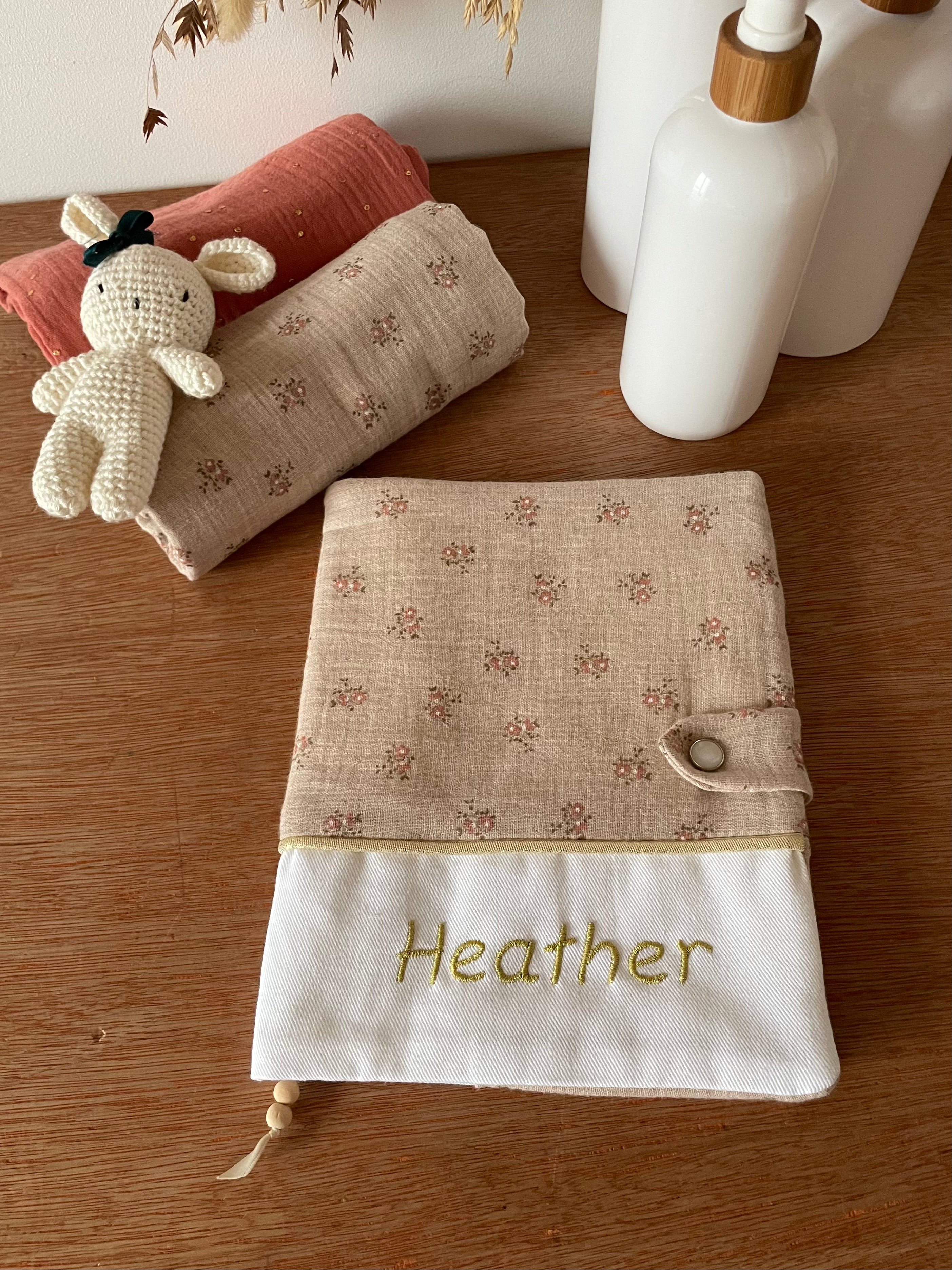 Protège carnet de santé tissu imprimés