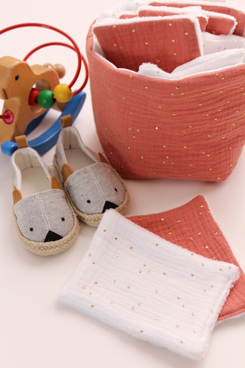 Terracotta pois dorés