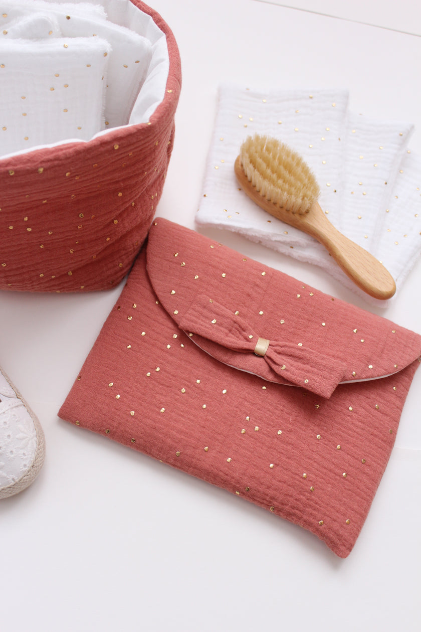 Terracotta pois dorés