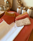 Housse de matelas à langer terracotta doré