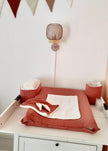 Housse de matelas à langer terracotta doré
