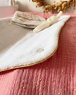 Housse de matelas à langer rose thé doré