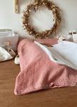 Housse de matelas à langer rose thé doré