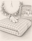 Couverture Vichy rose