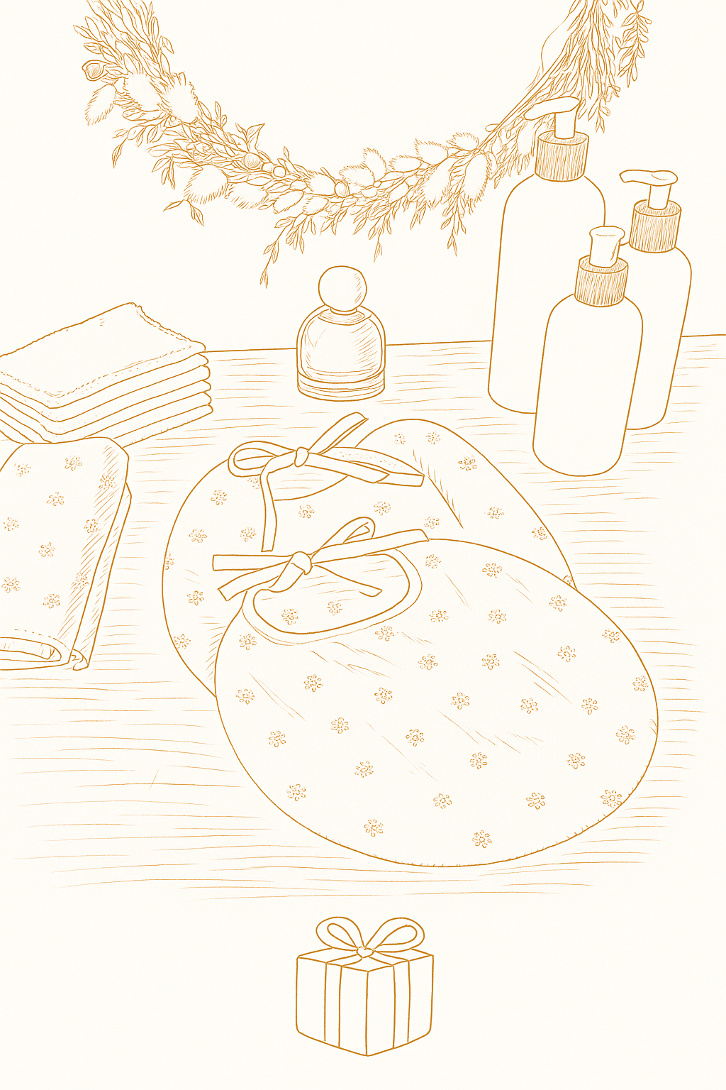 Bavoir rond Coeur d’Hiver ( tissu bleu )