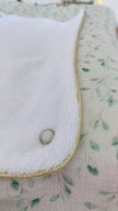 housse de matelas à langer en coton bio avec feuille d'eucalyptus 