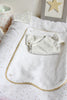 housse de matelas à langer pour bébé en gaze de coton avec petits pois dorés 