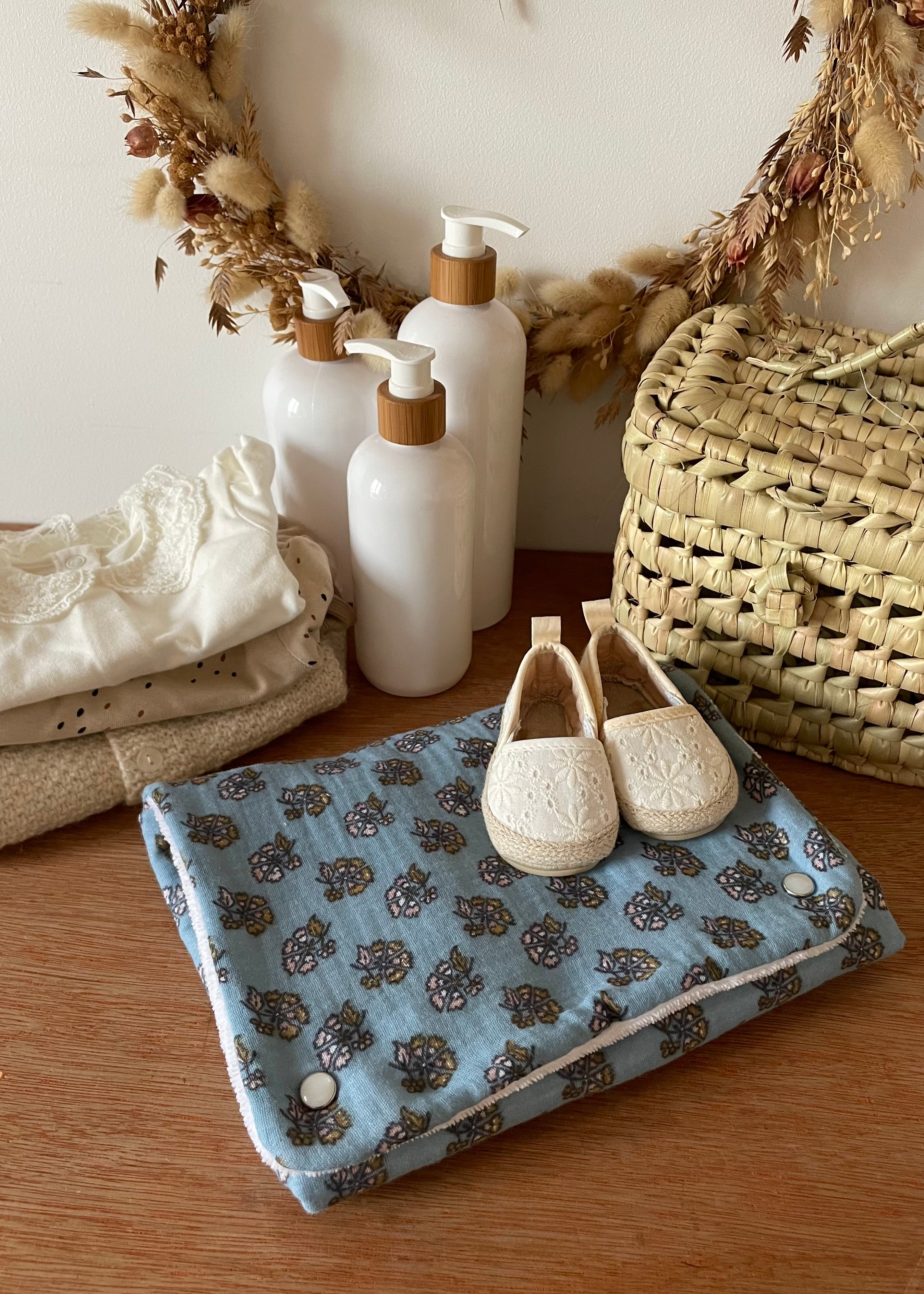 Tapis à langer nomade Coeur d'Hiver