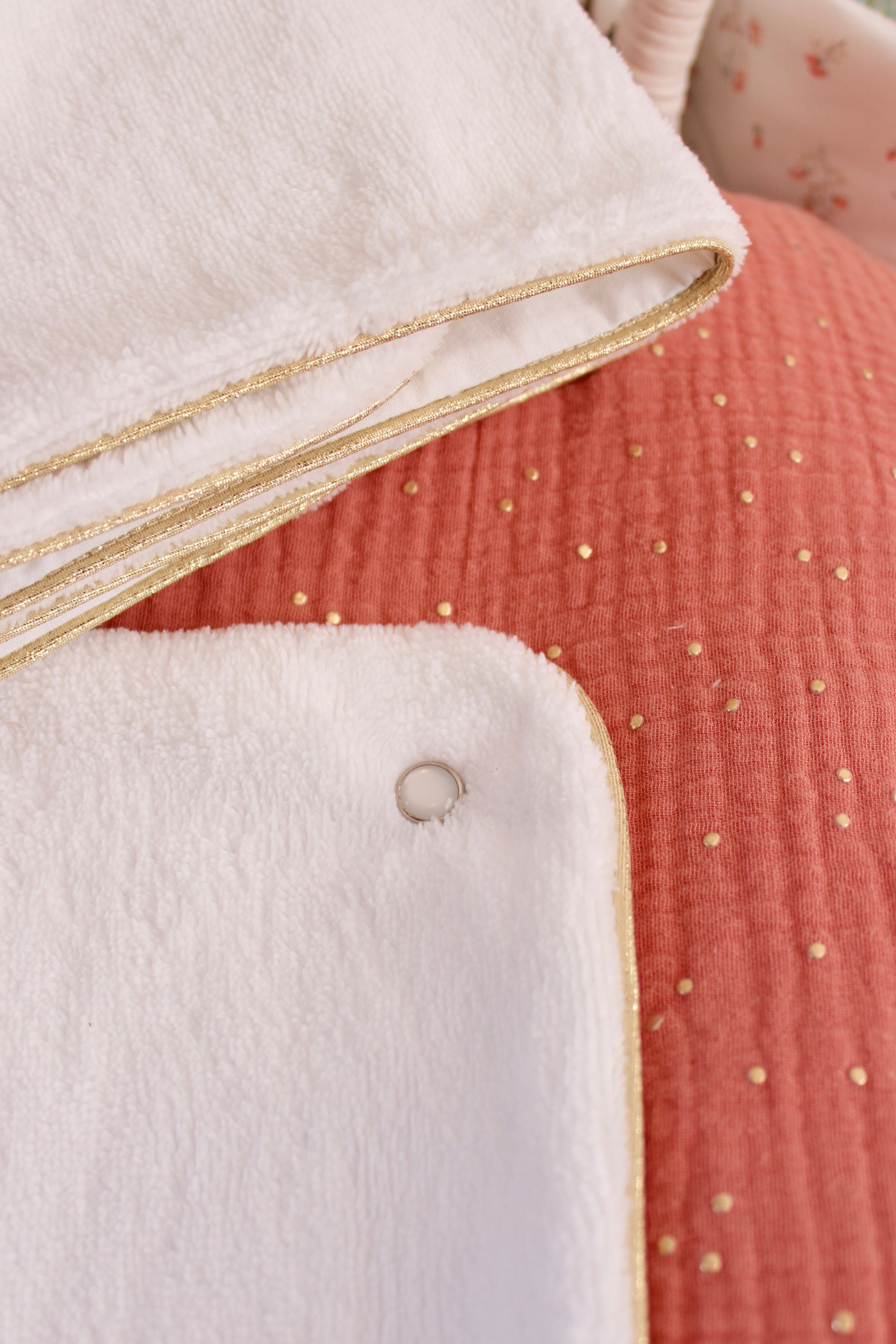 Housse de matelas à langer terracotta doré