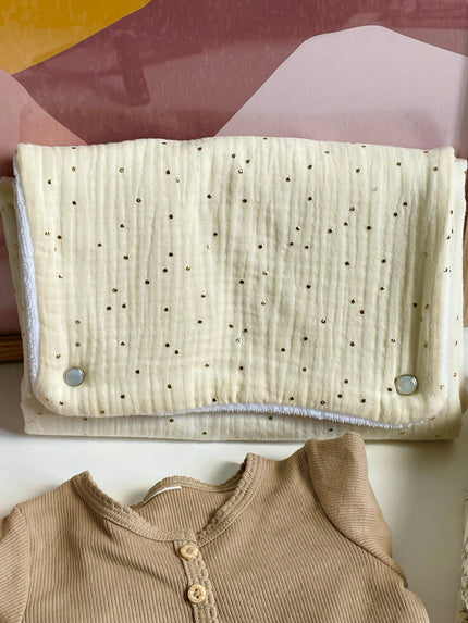 Matelas à langer nomade écru doré