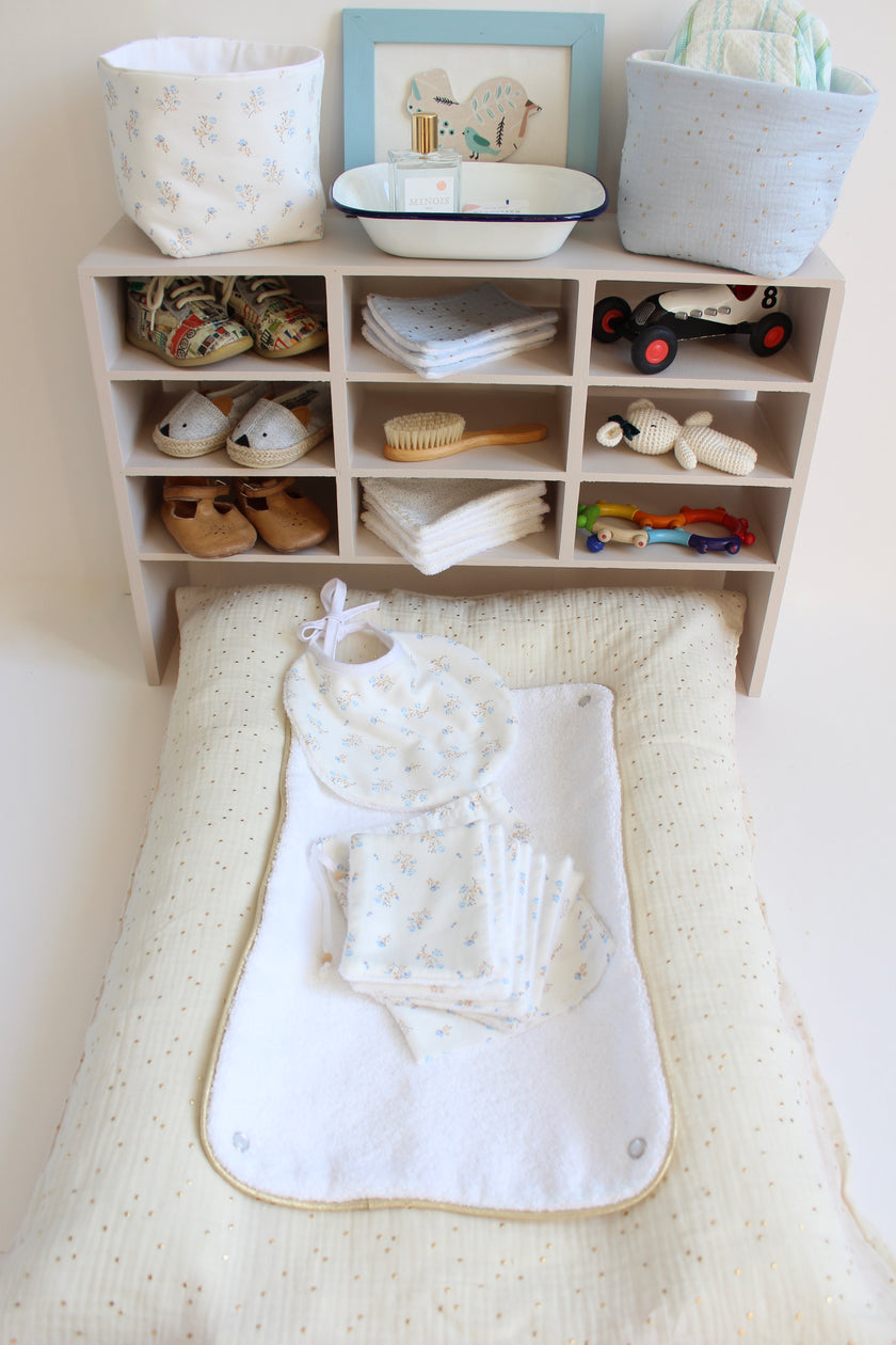 Housse de matelas à langer écru doré