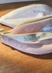 Sac banane en jersey pointelle rose