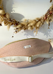 Sac banane en jersey pointelle rose