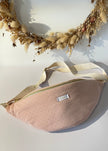 Sac banane en jersey pointelle rose