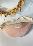 Sac banane en jersey pointelle rose