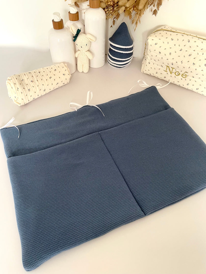 Range doudou jersey bleu jeans - Rangement lit bébé