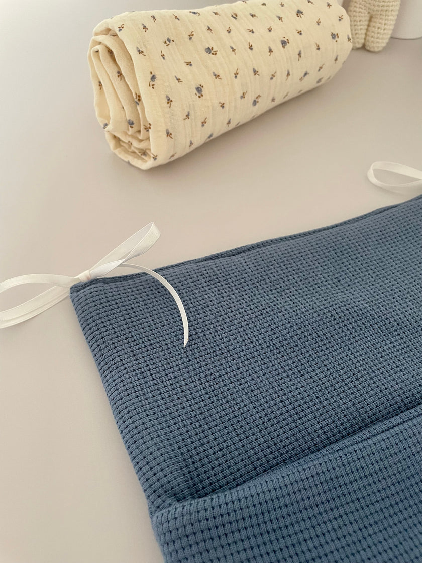 Range doudou jersey bleu jeans - Rangement lit bébé