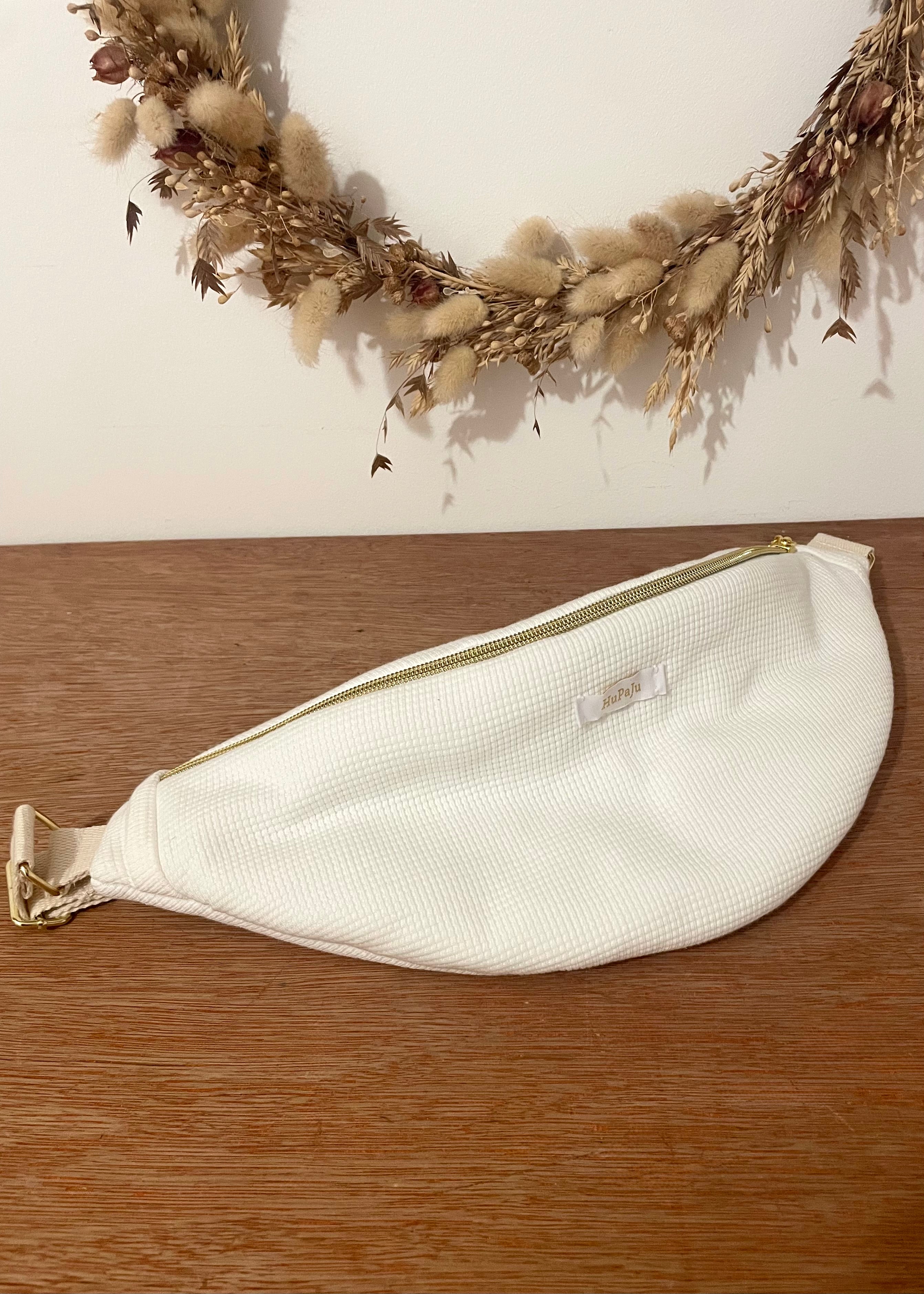 Sac banane en jersey écru