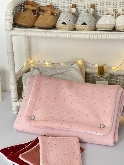 Matelas à langer nomade rose doré