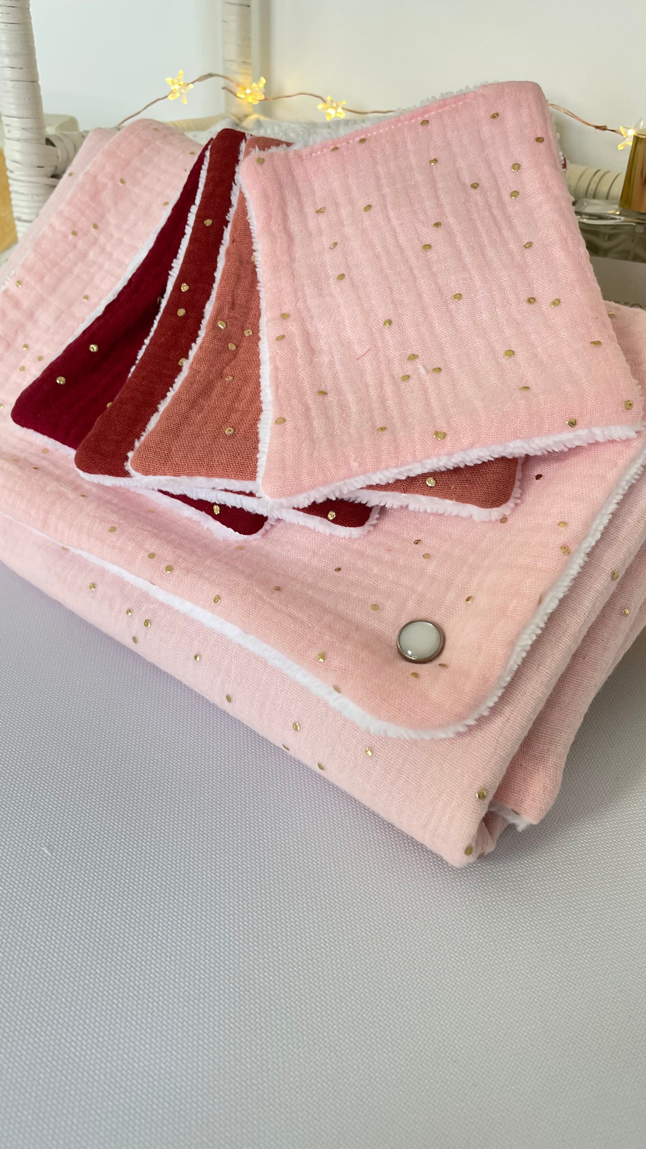 Matelas à langer nomade rose doré