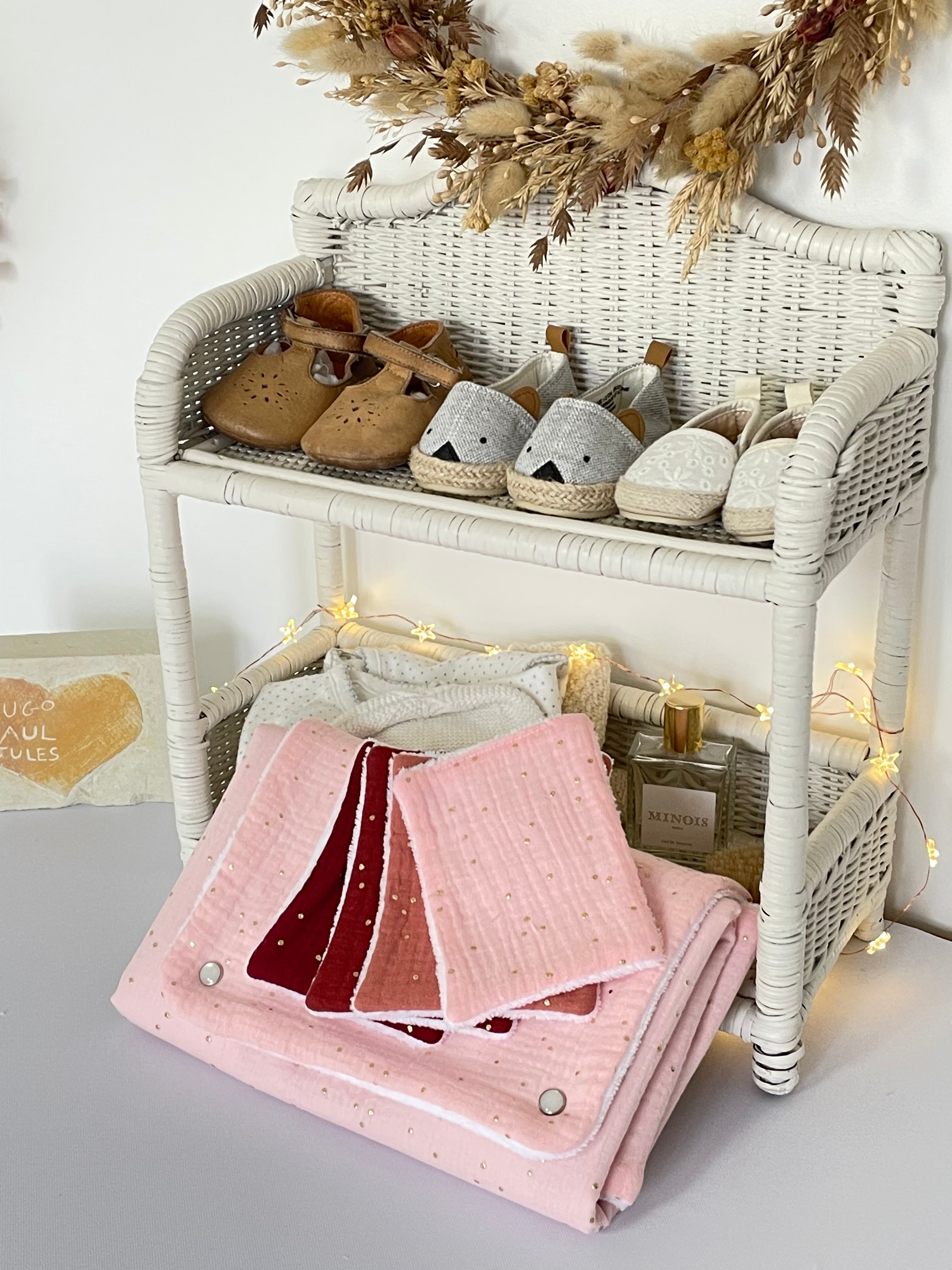 Matelas à langer nomade rose doré