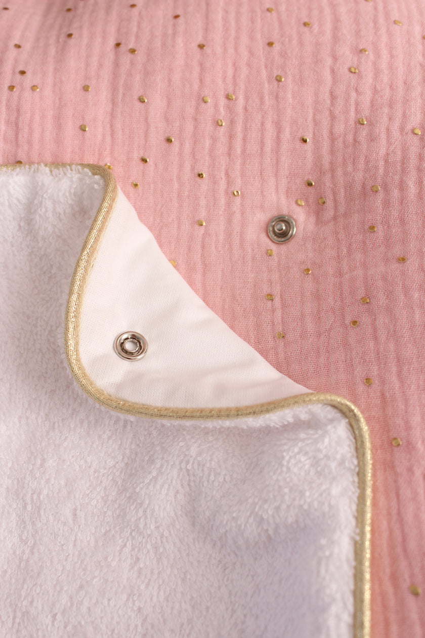 Housse de matelas à langer rose doré