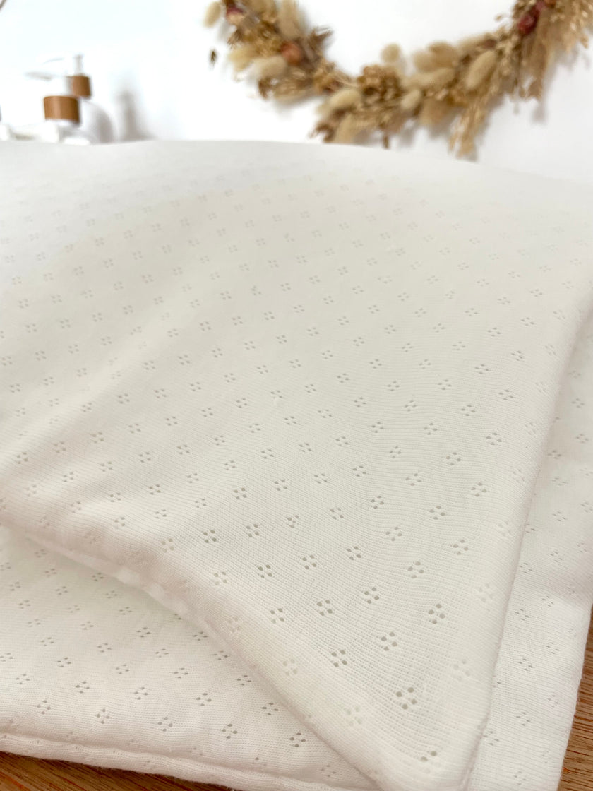 Couverture bébé jersey blanc