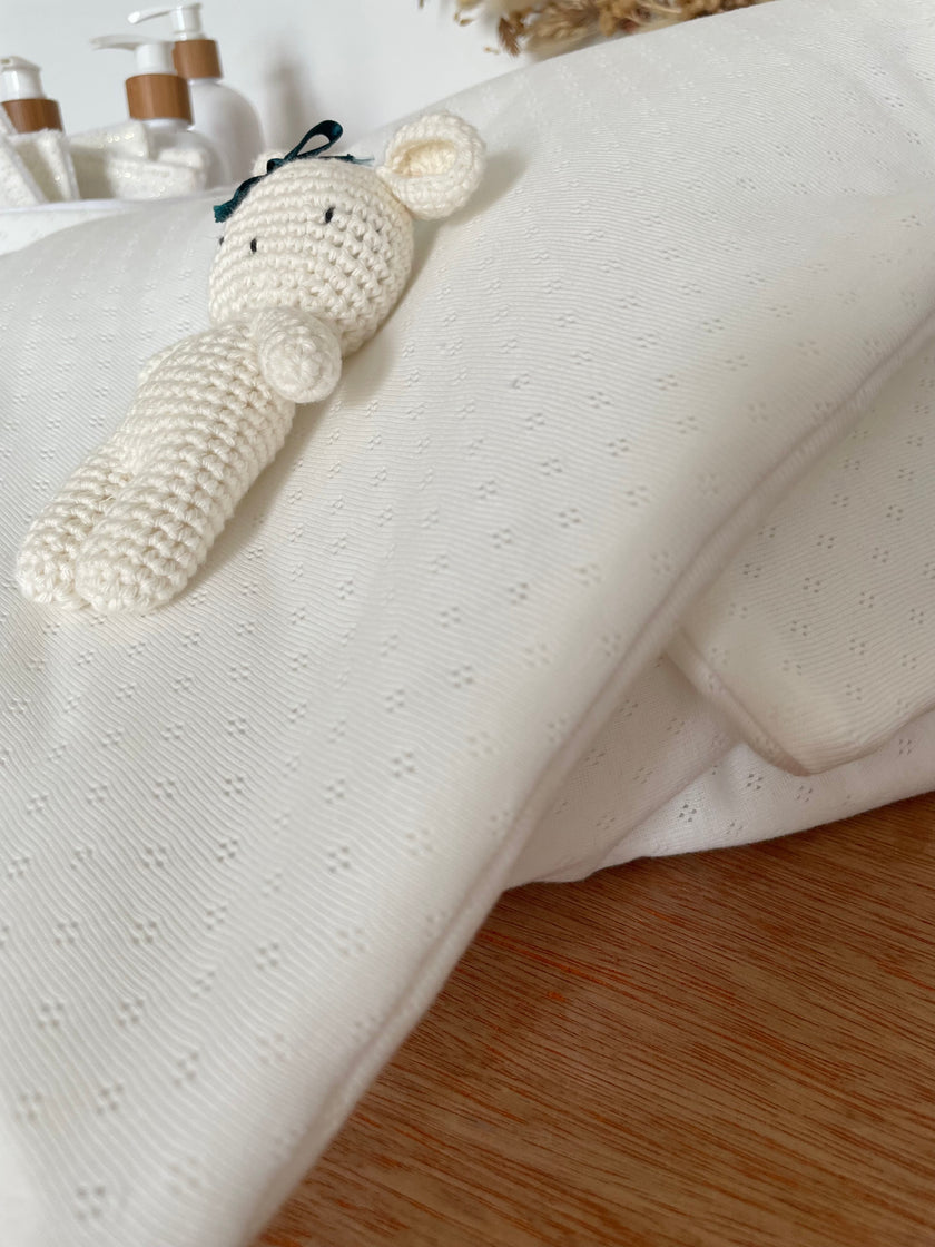 Couverture bébé jersey blanc