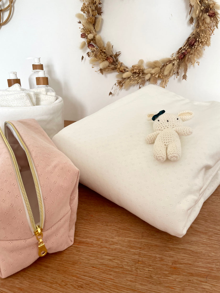 Couverture bébé jersey blanc