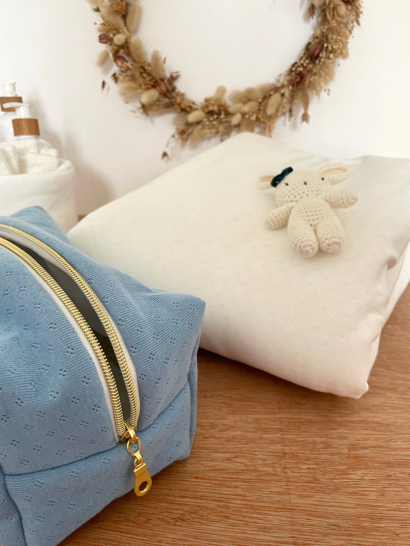 Couverture bébé jersey blanc