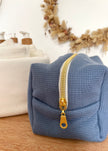 Trousse de toilette jersey bleu