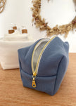 Trousse de toilette jersey bleu