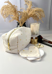Lingettes coeur  double gaze coeurs dorés