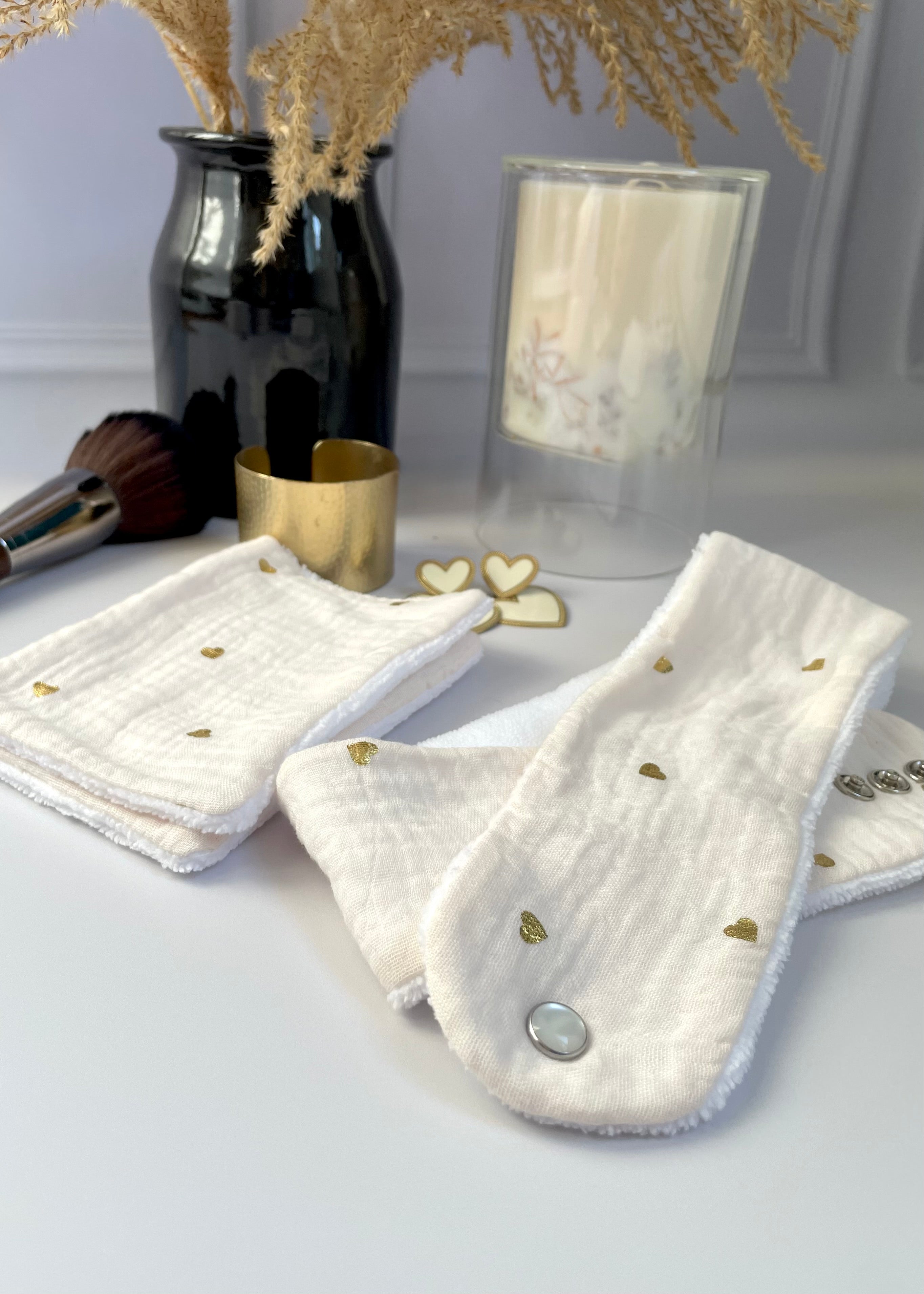 Bandeau de soin Coeurs or