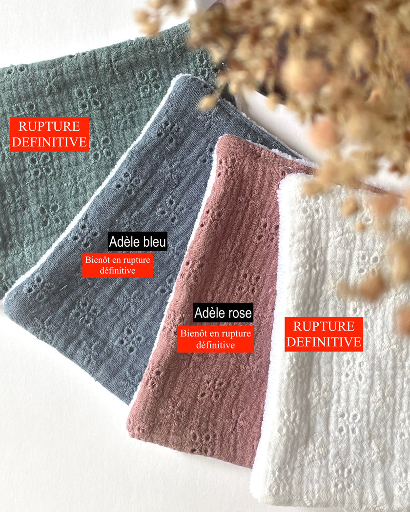 Lot de 7 Lingettes arc-en-ciel lavables démaquillantes