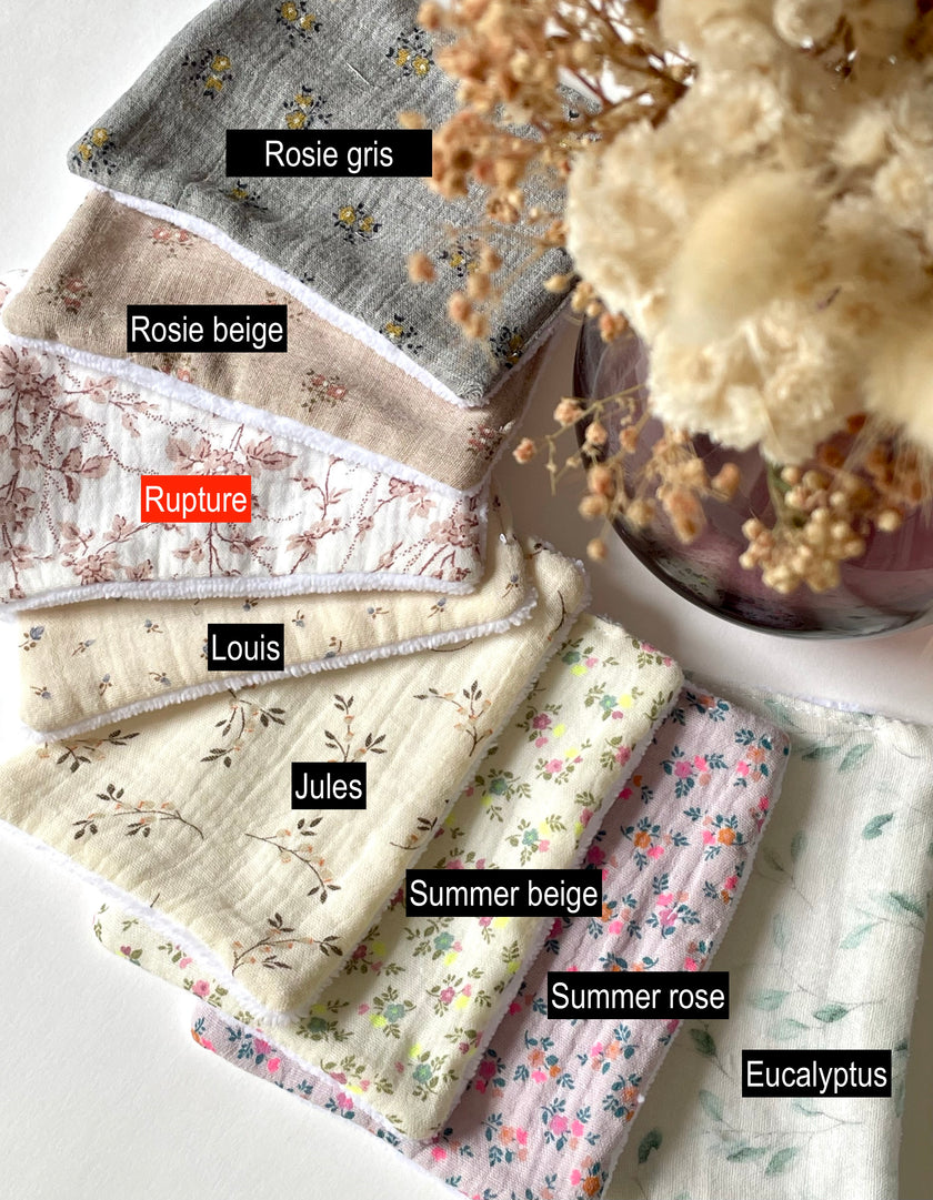 Pochette à froufrou femme - gaze de coton imprimées