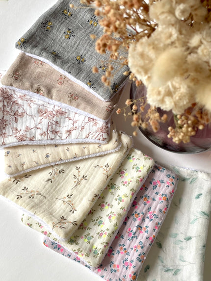 Pochette à froufrou femme - gaze de coton imprimées