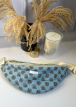 Sac banane fleurs indiennes bleues