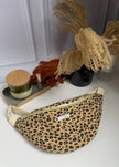 Sac banane léopard noir