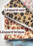 Pochette zippée léopard