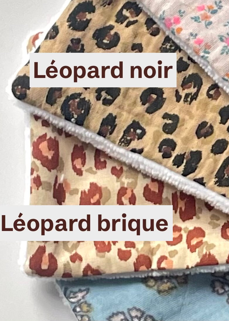 Pochette zippée léopard