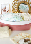 Panier de rangement rose thé doré