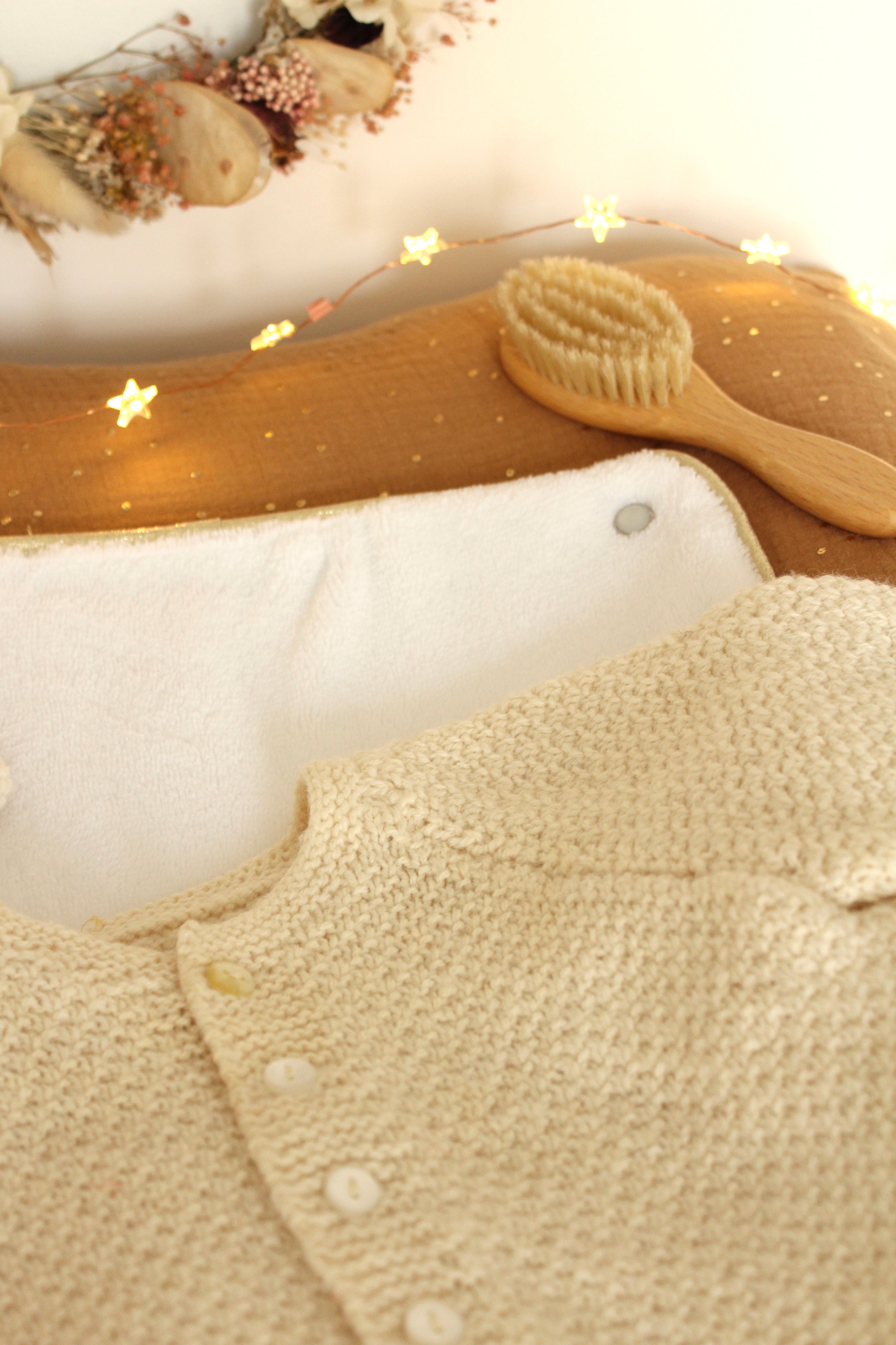 Housse de matelas à langer camel doré