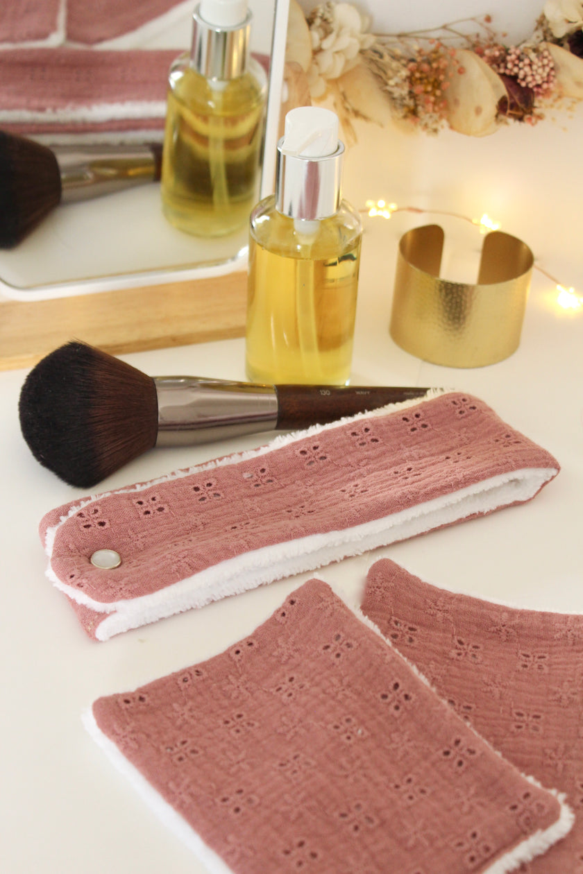 Bandeau de soin Adèle rose thé