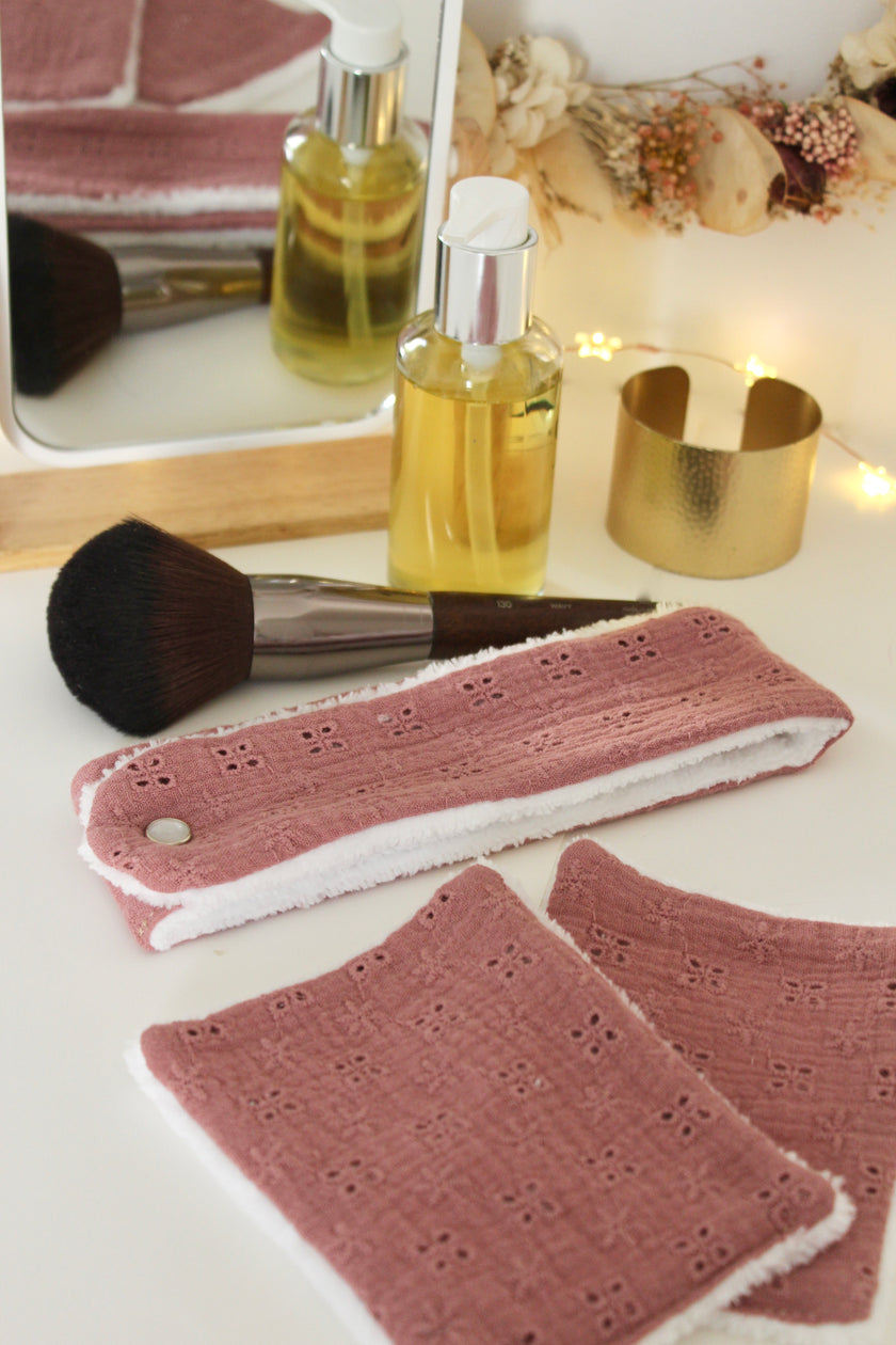 Bandeau de soin Adèle rose thé