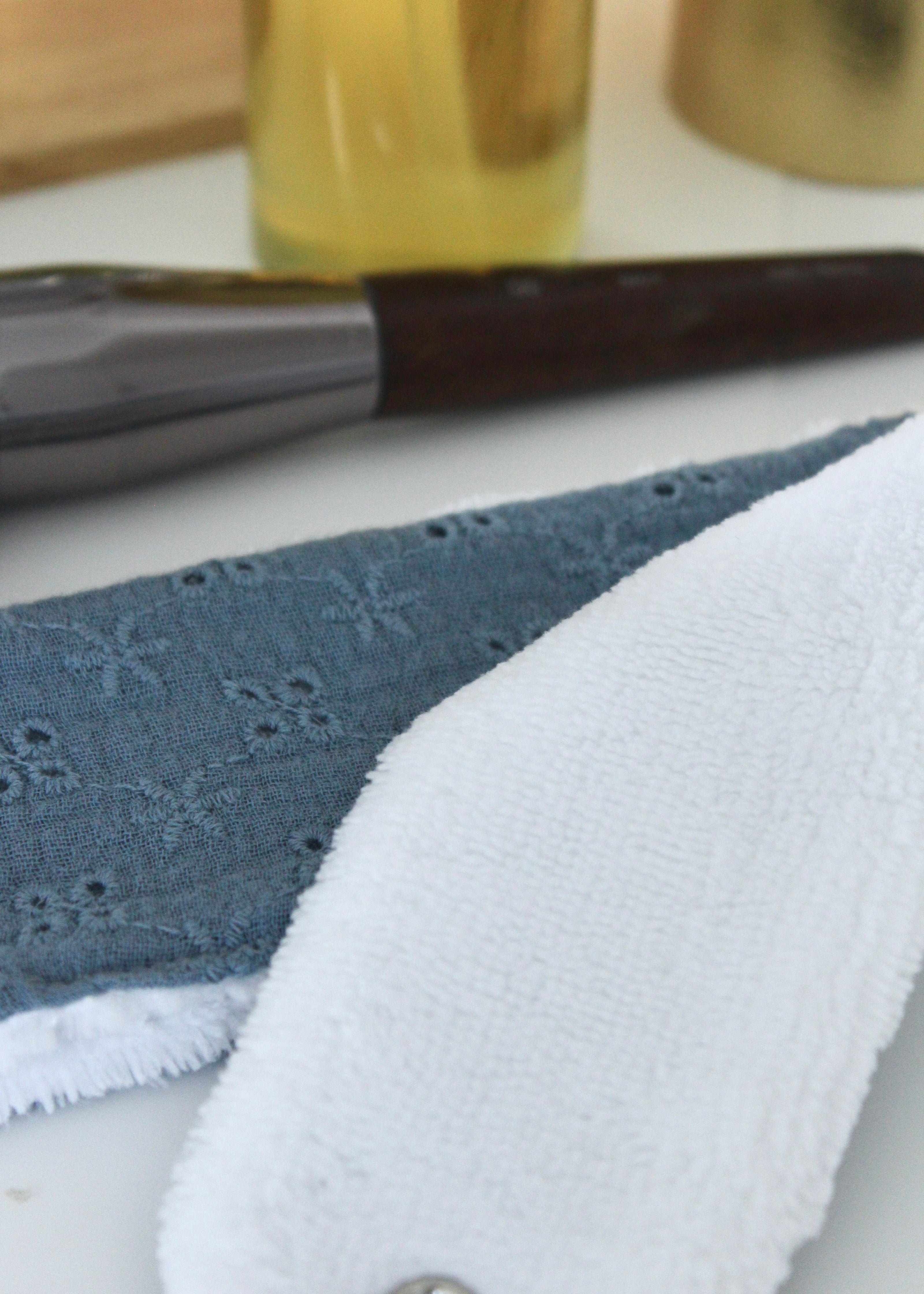 Bandeau de maquillage bleu