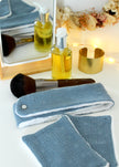 Bandeau de maquillage bleu