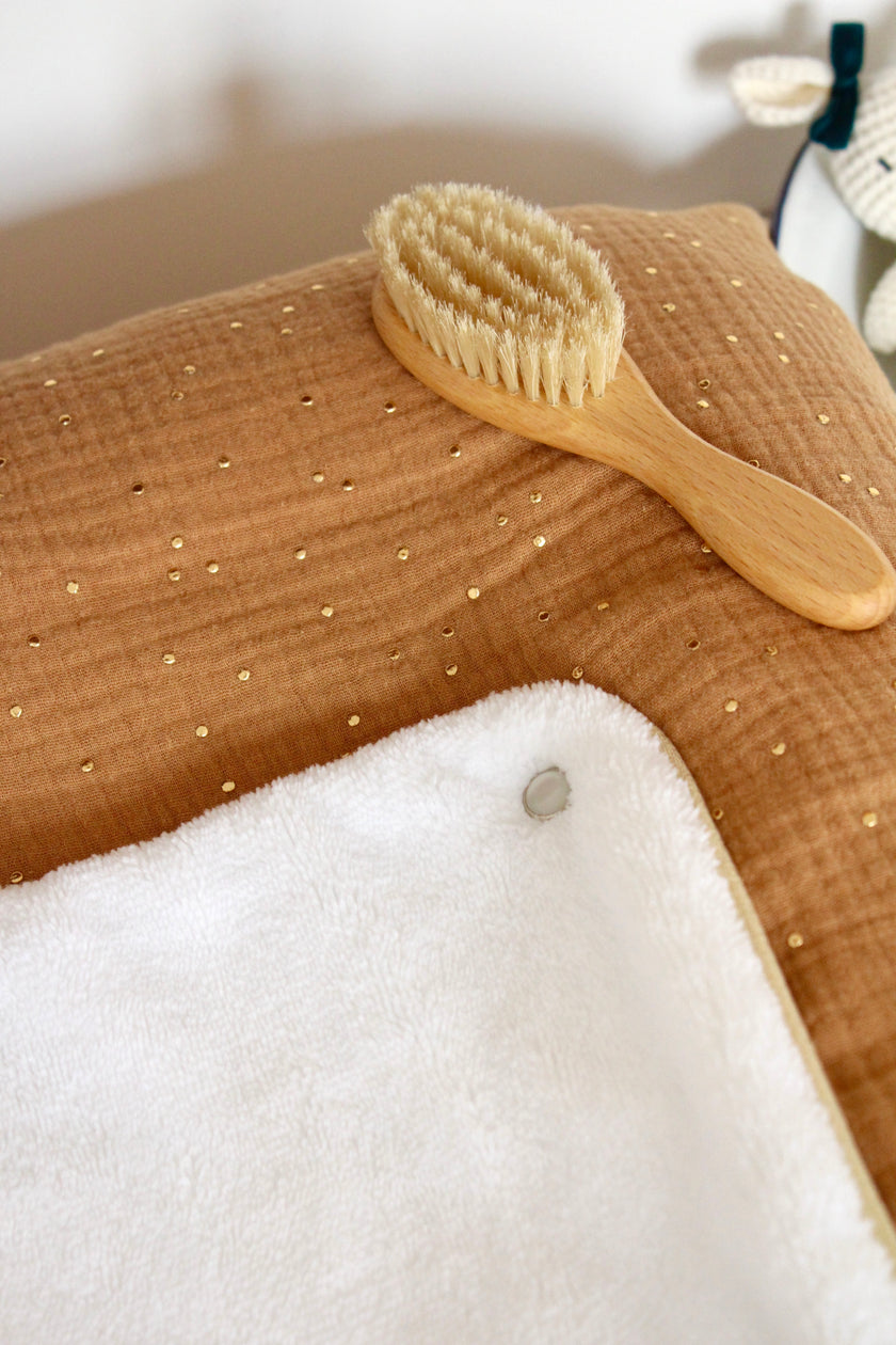 Housse de matelas à langer camel doré