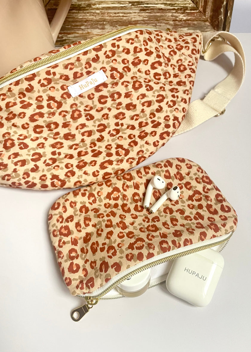 Sac banane léopard brique