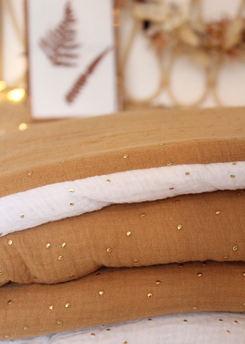 Couverture bébé bi-colore rose et blanc